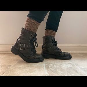 Dr. Martens Leather Buckle Boots